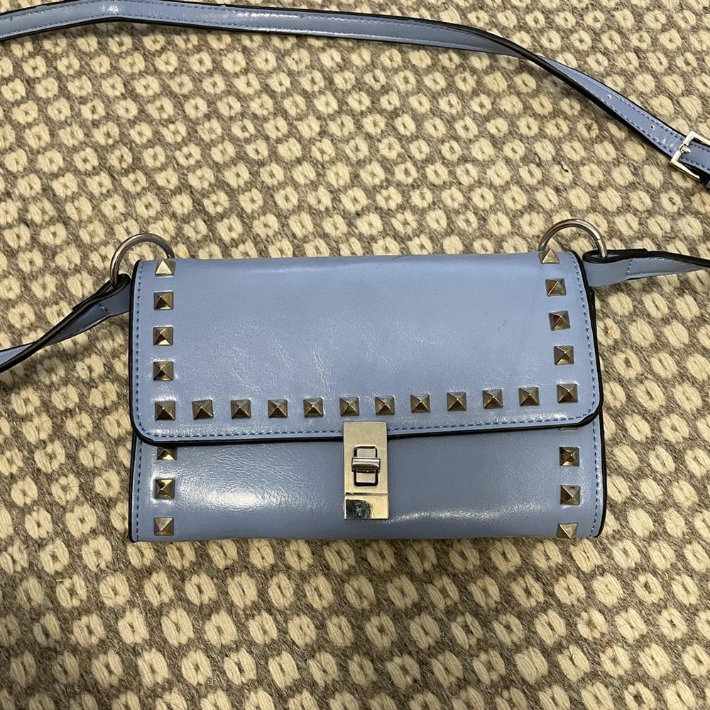 Periwinkle Blue Studded Wallet Bag